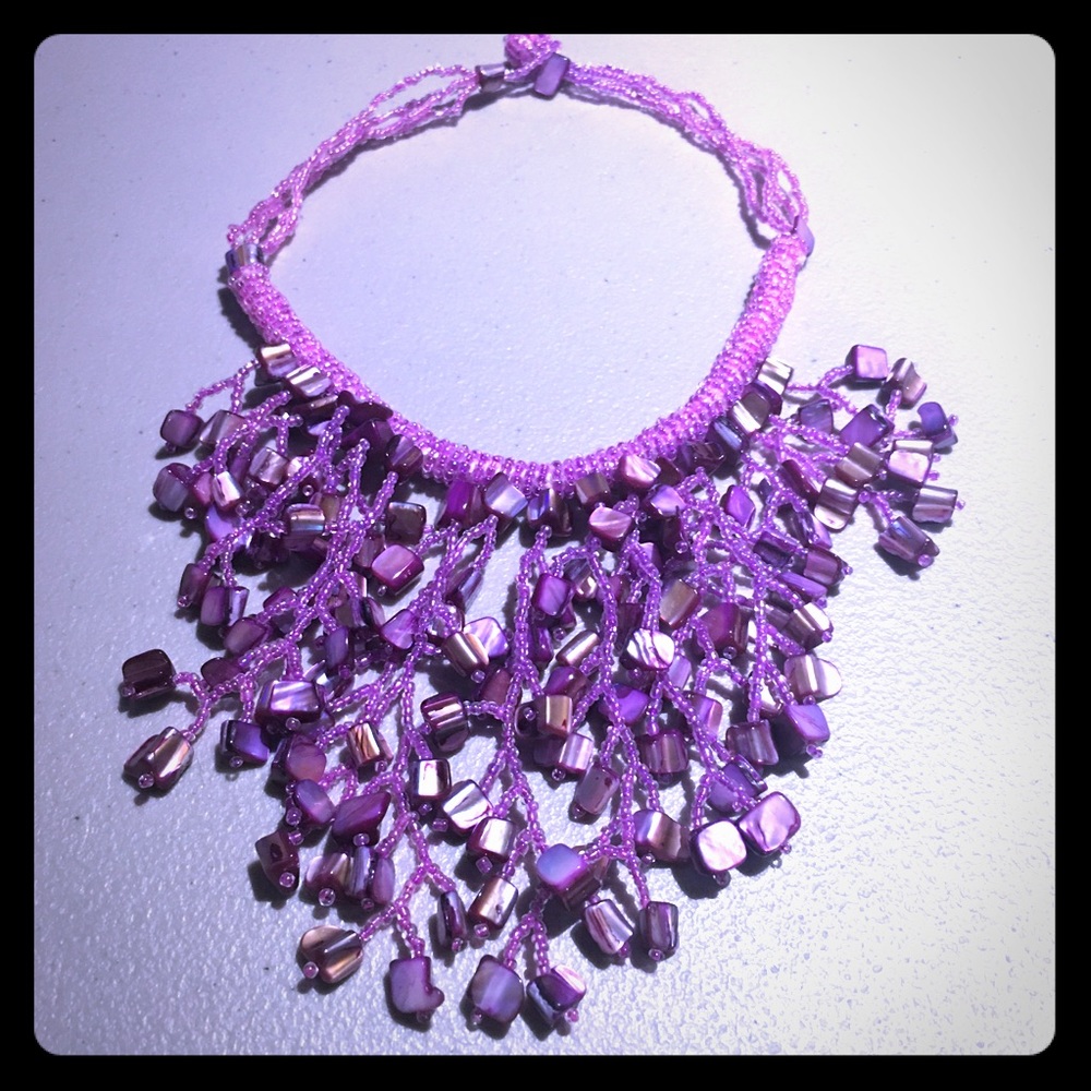 Amethyst Necklace made by Bali Island Artist